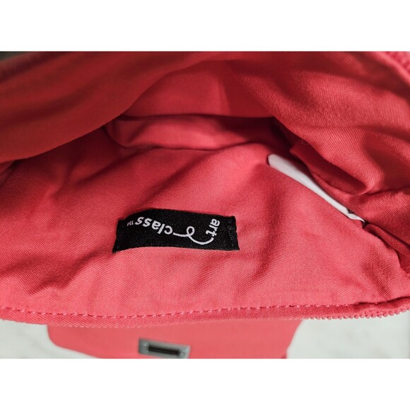 Art Class Girls Burgundy Red Quilted Velvet Turnlock Crossbody Bag with Chain - Picture 6 of 6